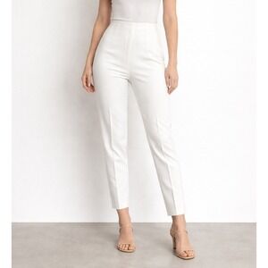 Pearl by Lela Rose Tapered High Rise Trousers Preppy Quiet Luxury Old Money Chic